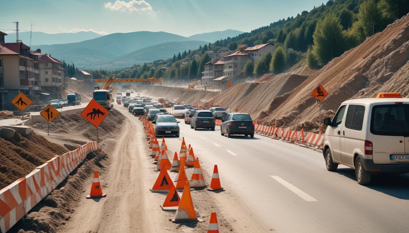 Düzce'deki Yol Çalışmaları Trafiği Etkiliyor!